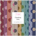 A collage of fabrics included in the Tilda Chambray Dots Basics FQ Set by Tilda