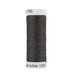 A spool of dark gray thread, isolated on a white background.