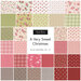 Grid of colorful fabric squares featuring floral, striped, and polka dot patterns, titled A Very Sweet Christmas.