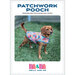 Dog wearing a colorful patchwork jacket stands on grass, showcasing the Patchwork Pooch design.