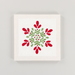 The completed Snowflake Shimmer project, isolated on a white background.