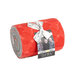 Colorful fabric roll wrapped with a ribbon, featuring a tag celebrating Moda's anniversary.