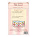 The back of the Happy Birthday Table Runner pattern with the material requirements.