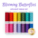 The coordinating 14pc Appliqué thread set for the Blooming Butterflies quilt | Shabby Fabrics
