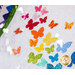 Colorful butterflies on a white background
