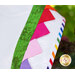 The colorful prairie point border on the Blooming Butterflies quilt