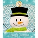 A close-up image of a snowman wearing a green scarf.