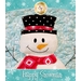 A close-up image of a snowman with a red scarf.