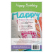 The back of the Happy Birthday Pillow Pattern by Shabby Fabrics listing the required materials.