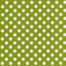 White polka dots on green | Shabby Fabrics