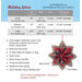 The back of the Holiday Stars pattern listing the fabric requirements and supply list to complete this project.