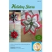 The front cover of the Holiday Stars Pattern showing the finished project in three different sets of fabric.