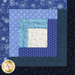 The sixth blue and white block in the Learn to Quilt Beginner Quilt