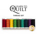 The coordinating 9pc Thread Set for the Learn to Quilt Beginner Quilt Kit available separately
