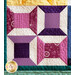 The fifth purple and white thread block in the Learn to Quilt Beginner Quilt