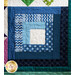 The sixth blue and white boxed block in the Learn to Quilt Beginner Quilt