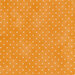 Fabric features tiny cream polka dots on mottled orange | Shabby Fabrics