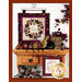 Image of the Give Thanks Acorn Wreath Quilt & Stitchery featuring a larger appliqué acorn wreath with 