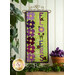 A Year In Words Wall Hanging - May reading Flowers with purple flower pinwheels on green.