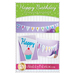 The front of the Happy Birthday Pennant Banner pattern by Shabby Fabrics showing the finished banner