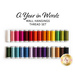Thread set with 28 spools of various colored thread.