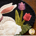 Wooly Mug Mat - April - Flowers Detail Close Up