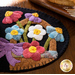 Wooly Mug Mat May - Flower Details Close Up