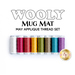 Wooly Mug Mat May - Applique Thread Set