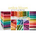 Photographed collage of the fabrics in the Ombre Bloom collection