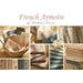 Photographed collage of the fabrics in the French Armoire collection