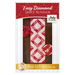 The front of the Easy Diamond Table Runner pattern showing the design of the finished table runner
