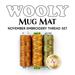 The 3 piece Embroidery thread set for the Wooly Mug Mat - November kit | Shabby Fabrics