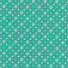 White and teal floral medallion fabric | Shabby Fabrics