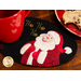 The December Wooly Mug Mat showing Santa Claus laughing and having a jolly time