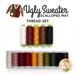 The coordinating thread set for the Ugly Sweater Scalloped Mats Kit | Shabby Fabrics
