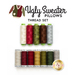 The coordinating 12 pc thread set for the Ugly Sweater Pillow Kit | Shabby Fabrics