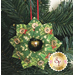 The finished Holiday Tree Wreath Ornament | Shabby Fabrics