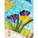 Applique details on the Easy Pieced Table Runner - March | Shabby Fabrics