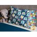 The Piccadilly Travel Pillowcase displayed next to a cute stuffed elephant | Shabby Fabrics