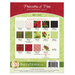 The back of the Poinsettia & Pine Patchwork Quilt Pattern showing fabric requirements