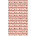 Full image border print repeat of tossed pink flowers on red stripes