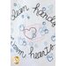 Details of the hand embroidery on the Clean Hands Warm Heart Towel | Shabby Fabrics