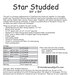 The back of the Star Studded quilt pattern showing fabric requirements | Shabby Fabrics