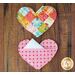 The front and back of the Patchwork Heart Pocket Prayer showing the back pouch | Shabby Fabrics
