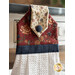 The blue accent button and fabrics in the Through the Years Hanging Towel - Red | Shabby Fabrics