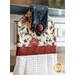 The button and accent fabrics in the cream Through the Years Hanging Towel | Shabby Fabrics
