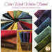 A collage of the fabrics included in the Color Wash Woolies Flannel collection
