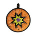 An isolated image of a Halloween themed cloth hot pad on a white background