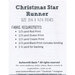 Back of the Christmas Star Runner showing the required materials.