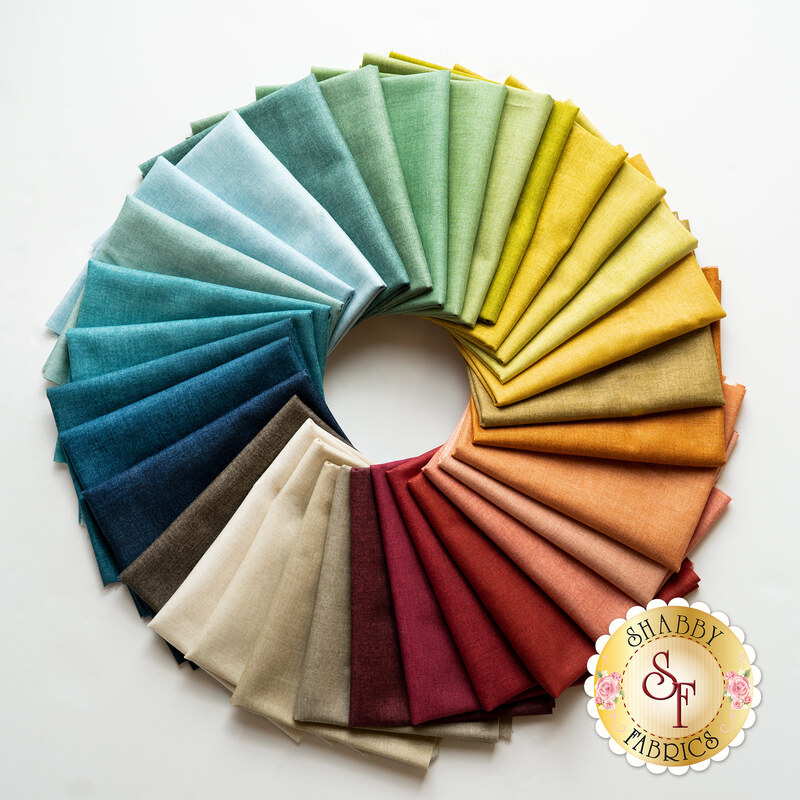 Collage of fabrics included in the Laundry Basket Favorites II | Shabby Fabrics